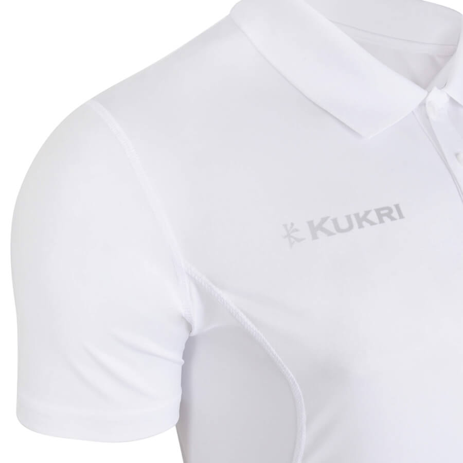 New Kukri Leigh Centurions Men's Yarn Dye Polo Shirt White 