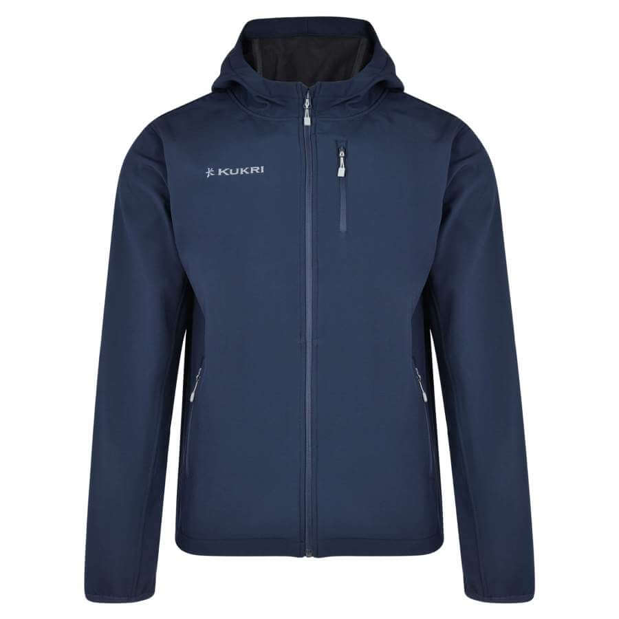 New Leicester Tigers Rugby Jacket Men's Kukri Softshell Jacket Navy 