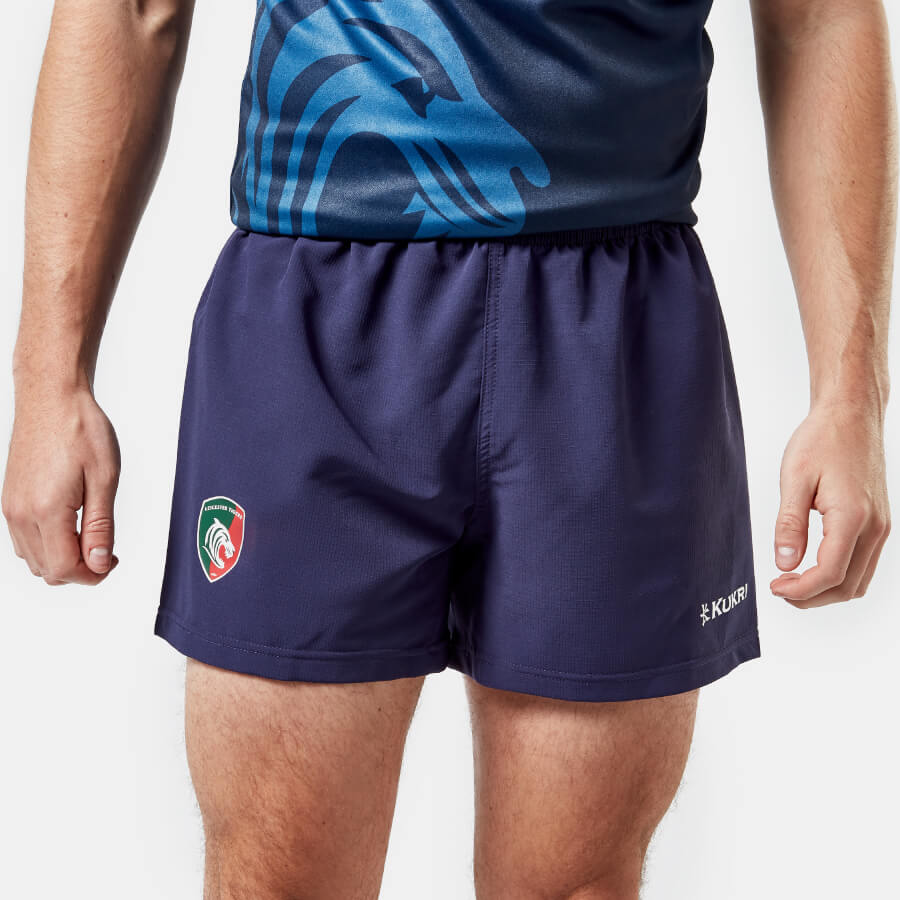 Leicester Tigers Rugby Shorts Kinder Jungen Kukri Rugby 2018-19 Away Shorts-NEU