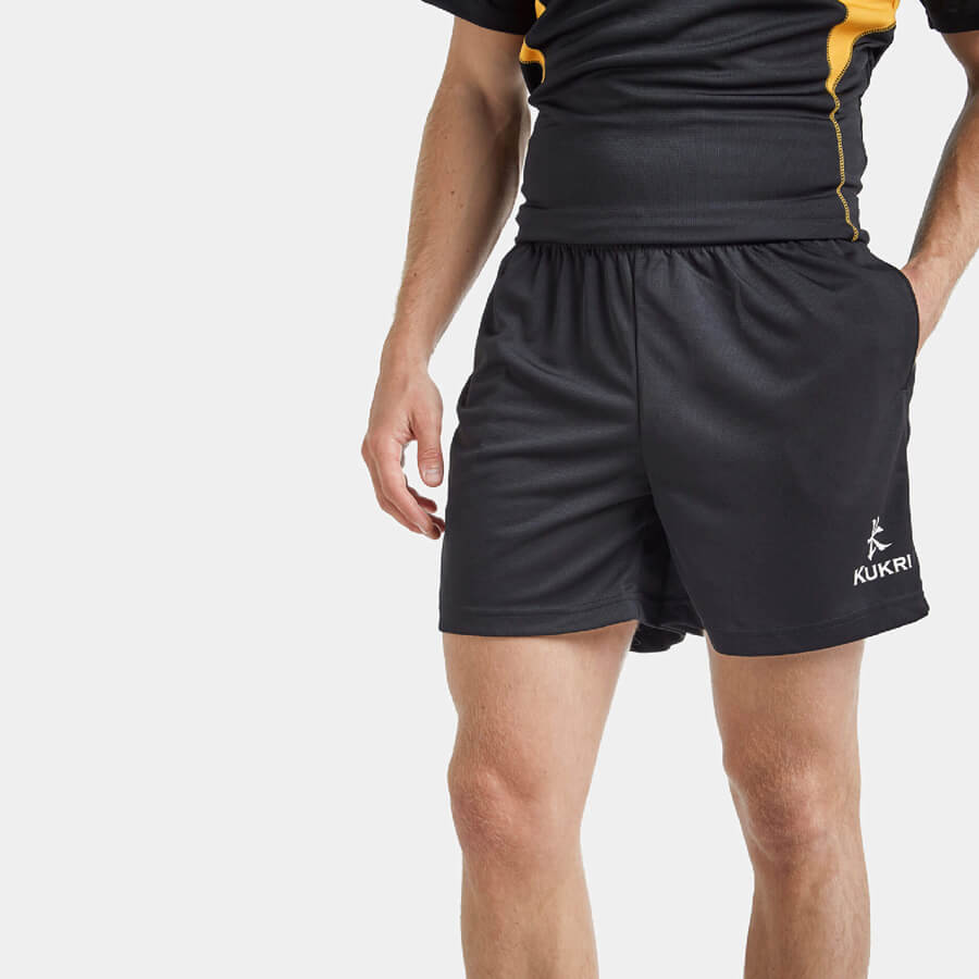 Ulster Rugby Gym Shorts Men's Kukri Rugby Gym Training Shorts Black New 