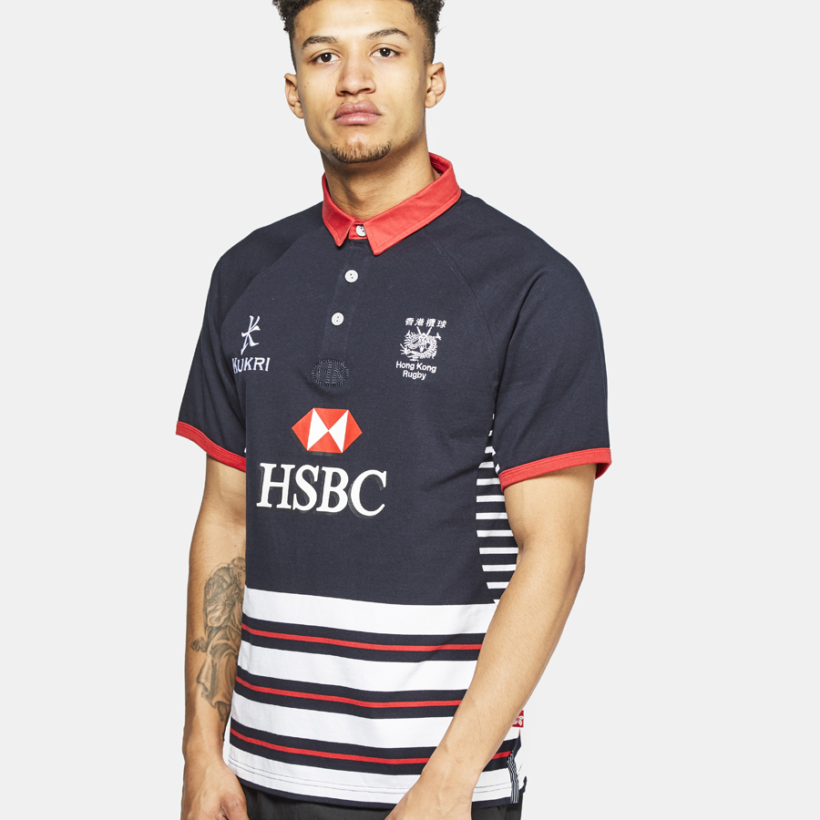 Hong Kong 7s Rugby Men's Polo Kukri Navy 2016 Event Polo New 