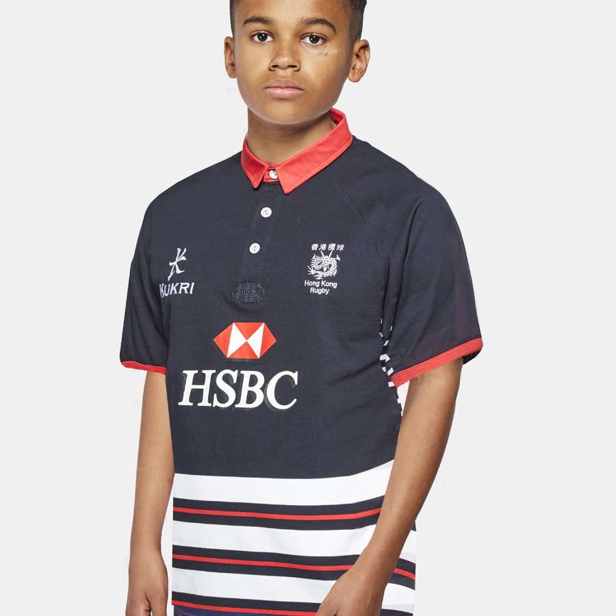 New Kukri Hong Kong Rugby 7's Kid's Away Rugby Jersey Red 