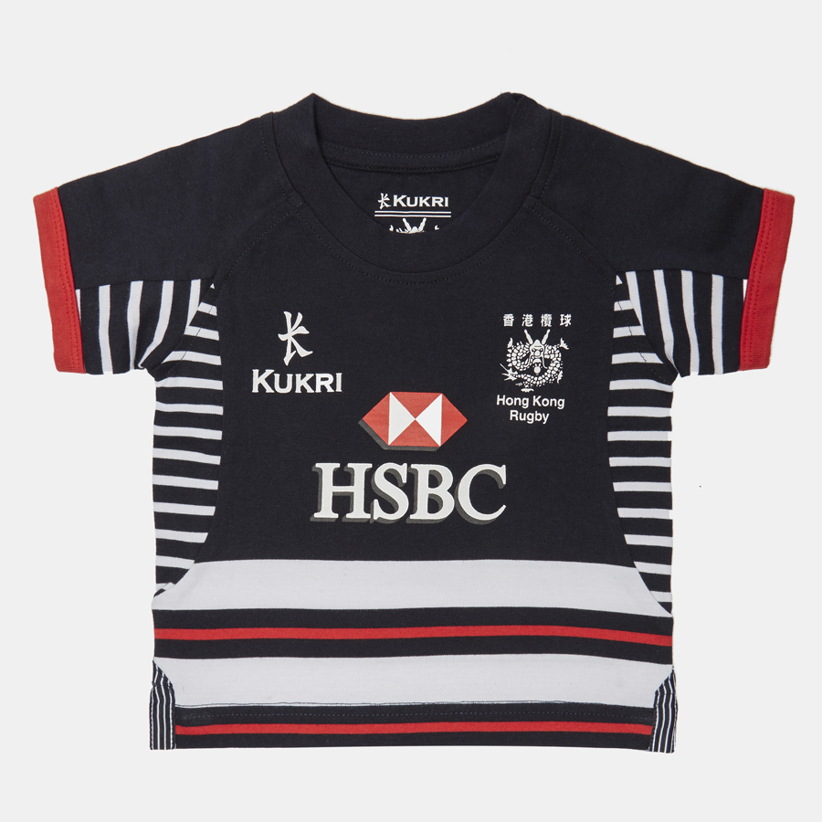 New Kukri Kid's Rugby Jersey Black/White 