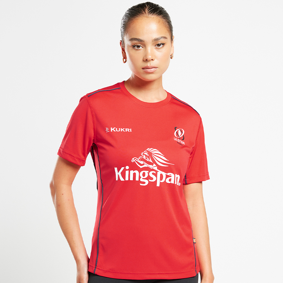 2018-2019 Black Women's Ulster Rugby Performance Athletic Fit Tee 